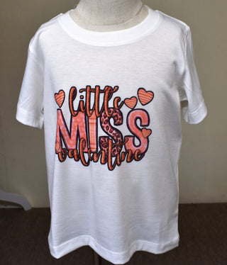 Little Miss Valentine Short Sleeved Tee
