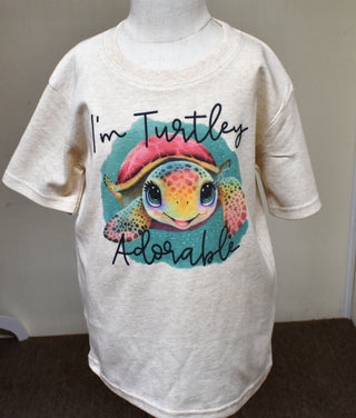 Little Girls "I'm Turtley Adorable" Tee