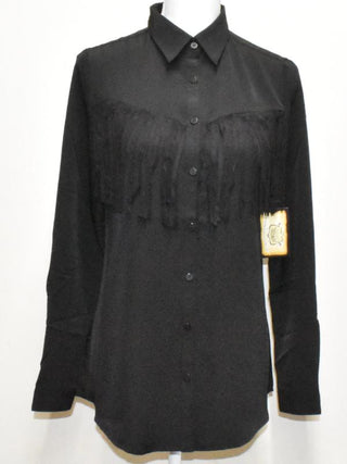 Long Sleeved Western Shirt Fringe Trim