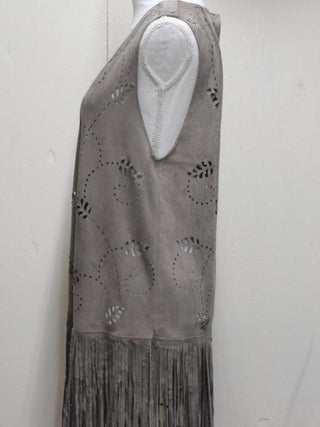 Laser Cut Fringe Vest Multiple Colors