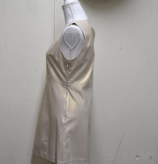 Sleeveless Metallic Snake Skin Print Dress