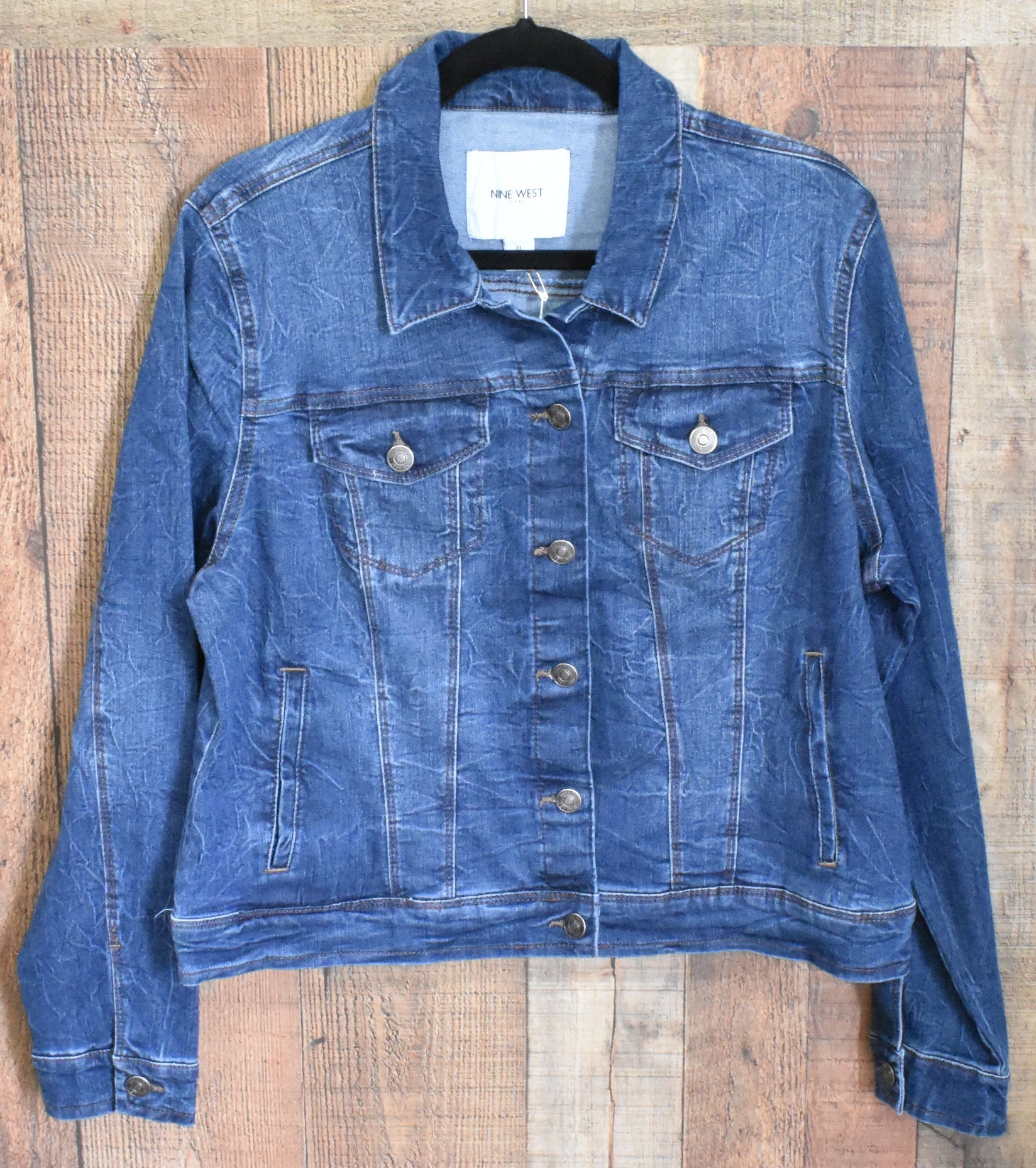Nine West Dark Denim Jacket Country Shed Boutique