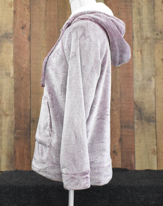 Soft Velour Fleece Pullover Purple
