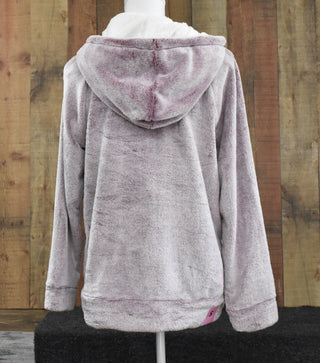 Soft Velour Fleece Pullover Purple