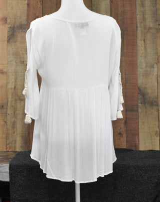 Long Sleeve Front Lace Drawstring Top